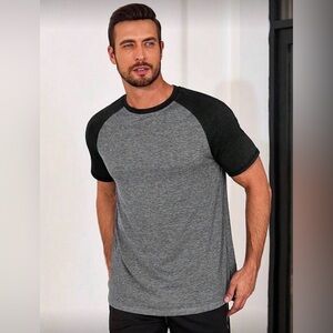 FREE w/ $10+ PURCHASE: SHEIN Raglan Crew-Neck Baseball T-Shirt